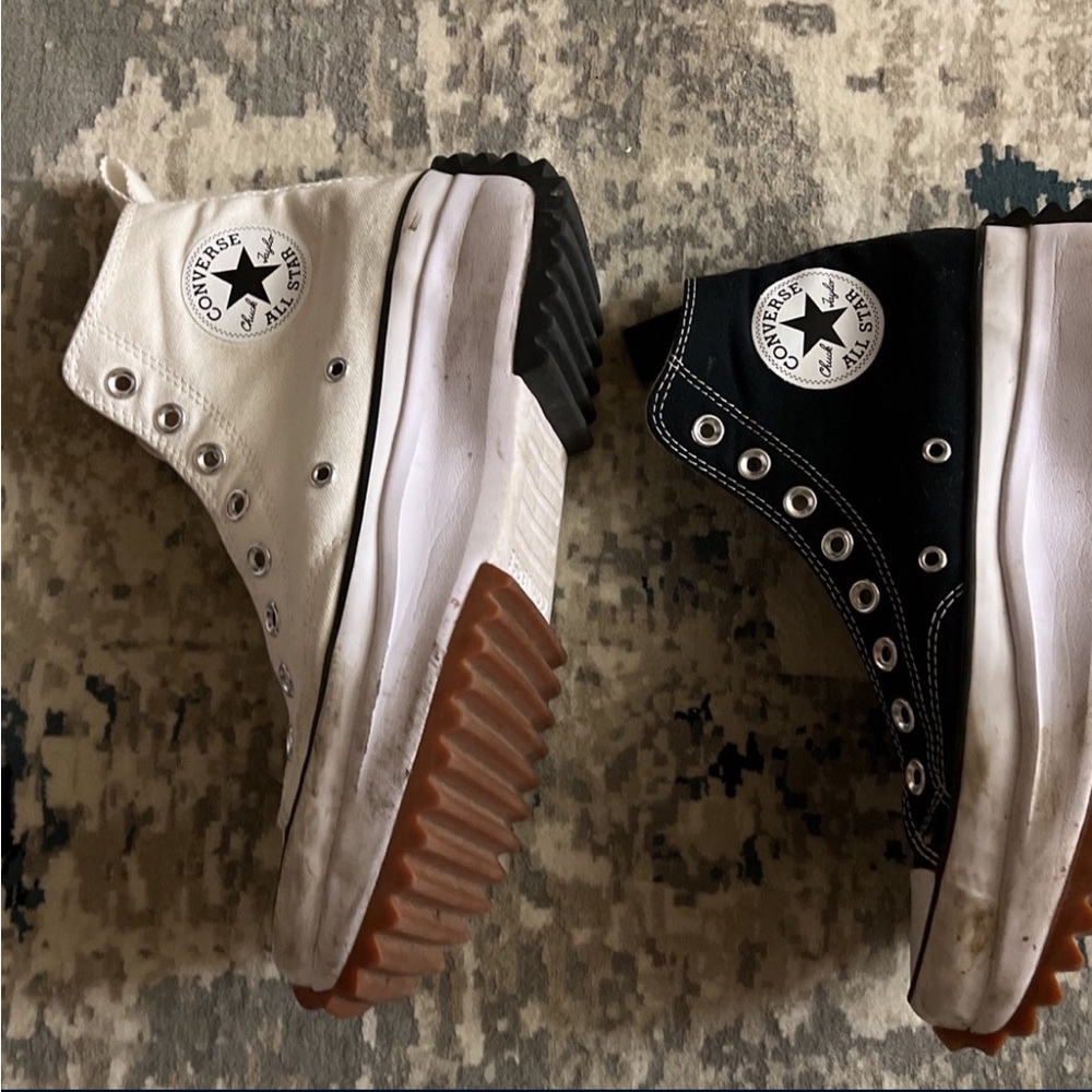 Converse vintage, high top sneakers.